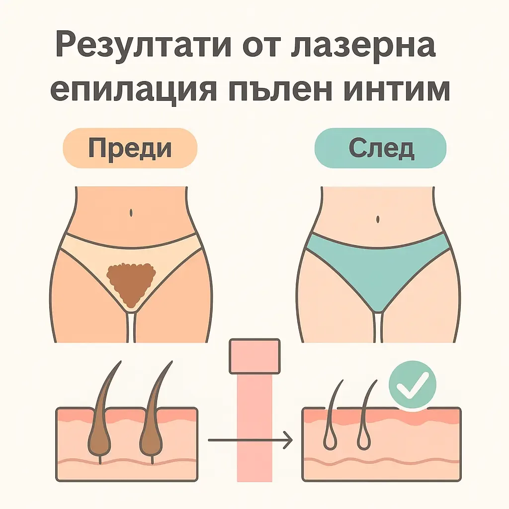 Диоден лазер, инфографика за резултати от лазерна епилация при различни зони