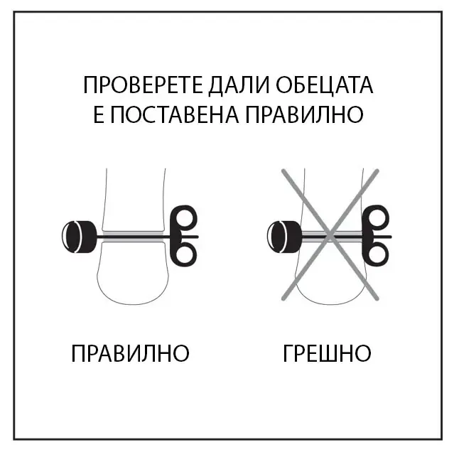 Правилно и грешно поставена обеца след пробиване на уши